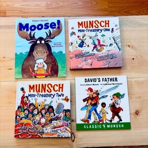 Robert Munsch book lot- 2 hardcover 2 soft covert